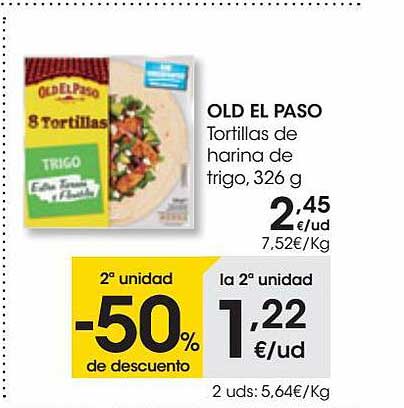 EROSKI 2a Unidad -50% De Descuento Old El Paso Tortillas De Harina De Trigo
