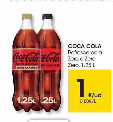 EROSKI Coca Cola Refresco Cola Zero O Zero Zero