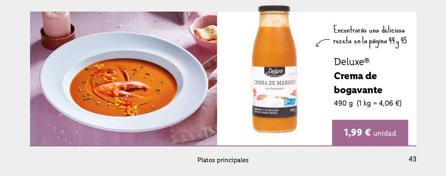 Oferta Deluxe Crema De Bogavante 490 G en LIDL