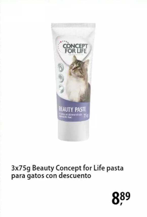 Zooplus 3x75g Beauty Concept For Life Pasta Para Gatos Con Descuento