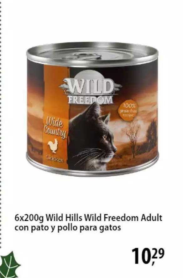 Zooplus 6x200g Wild Hills Wild Freedom Adult Con Pato Y Pollo Para Gatos