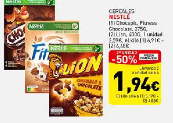 CEREALES NESTLE 375 GR. FITNESS CHO