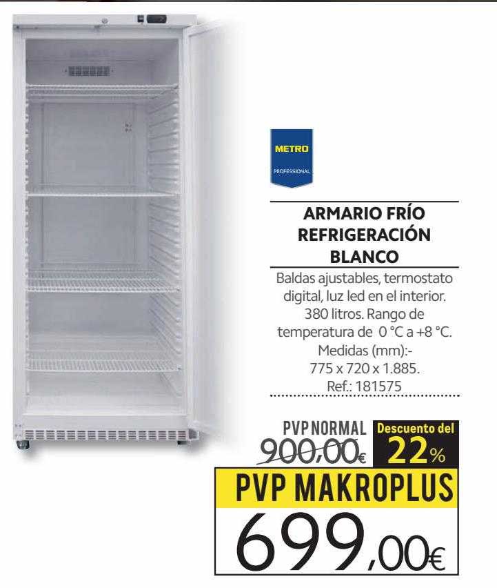 Makro Metro Professional Armario Frío Refrigeración Blanco