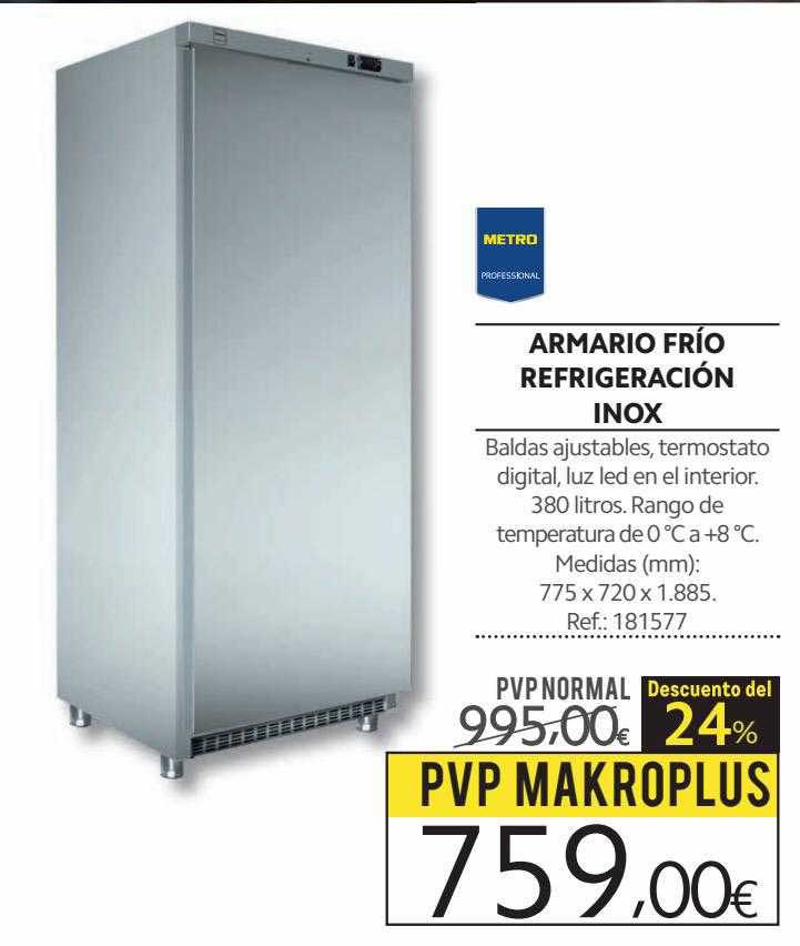 Makro Metro Professional Armario Frío Refrigeración Inox