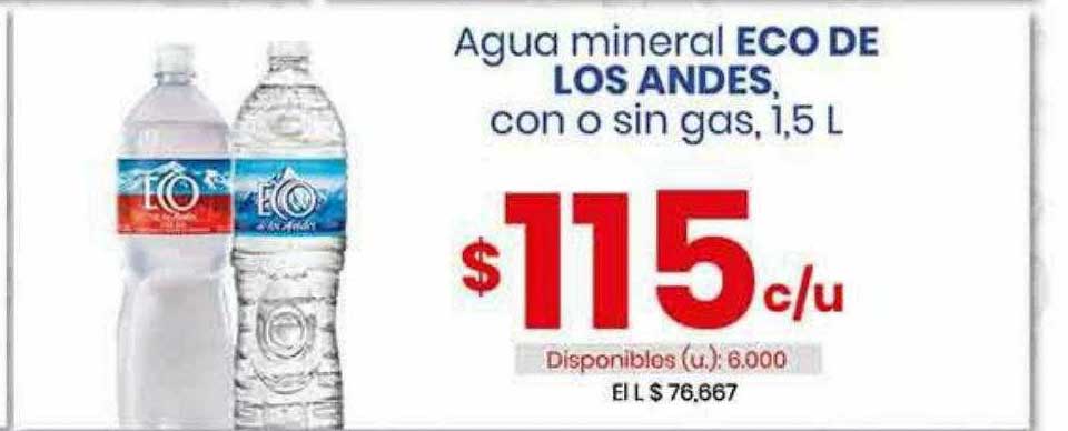 Cooperativa Obrera Agua Mineral Eco De Los Andes Con O Sin Gas