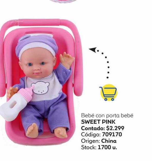 Coppel Bebé Con Porta Bebé Sweet Pink
