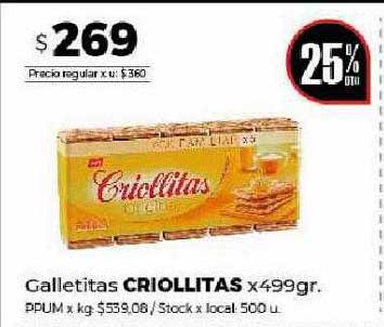 Disco Galletitas Criollitas