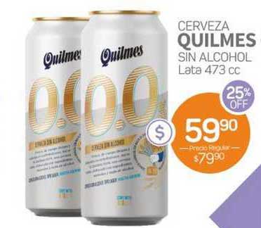 Super Alvear Cerveza Quilmes Sin Alcohol Lata