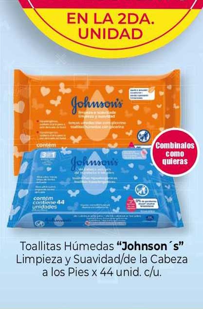 Toallitas Húmedas Johnsons Baby Limpieza Y Suavidad x 44 unid