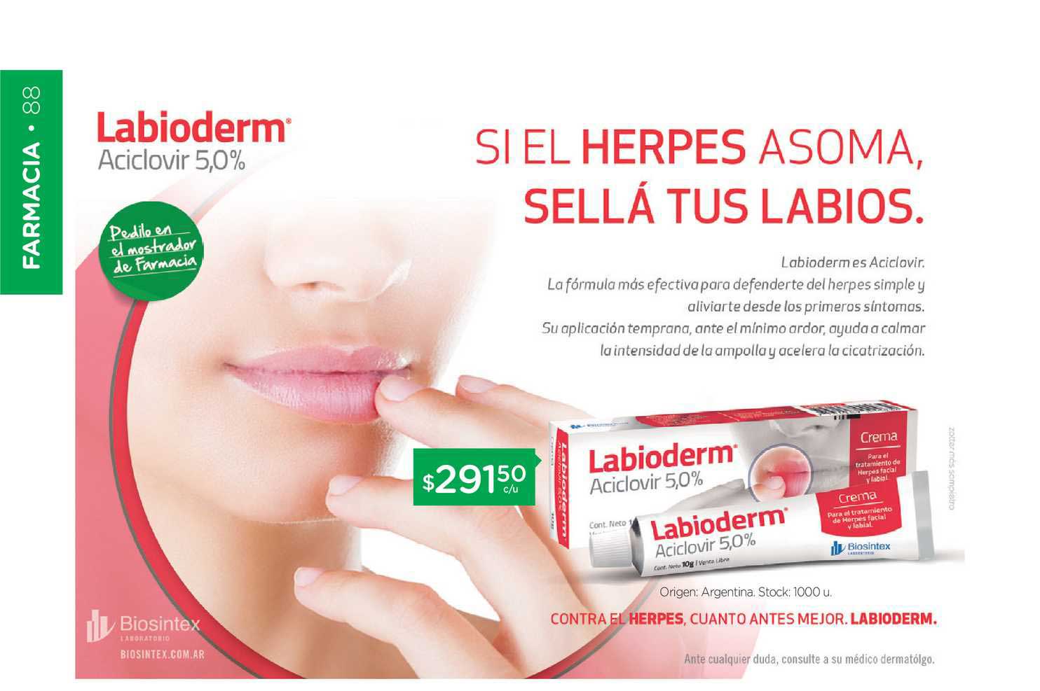 Farmacity Labioderm Aciclovir 5,0%