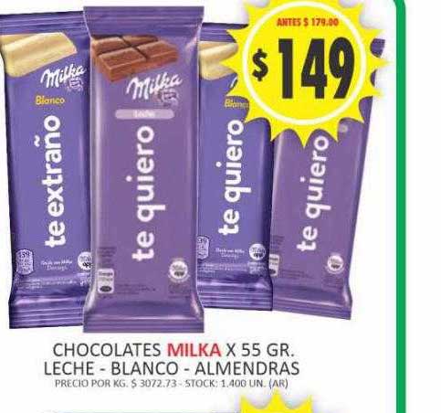 Oferta Chocolates Milka en Supermercados Becerra
