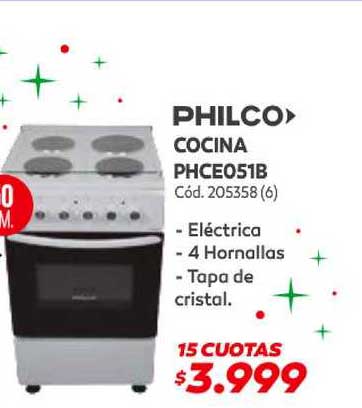 Oferta Philco Cocina Phce051b en Naldo