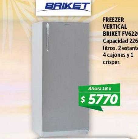 Belgrano Hogar Freezer Vertical Briket Fv6220