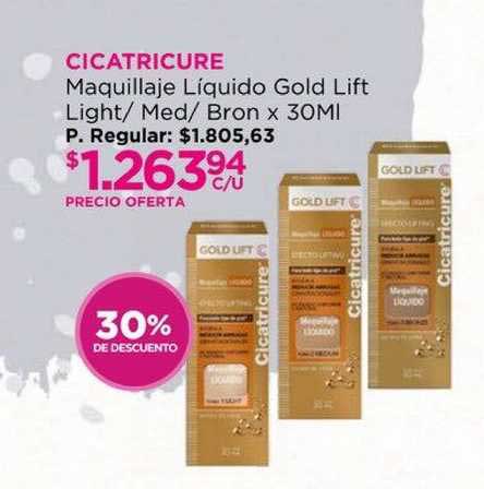 Oferta Cicatricure Maquillaje Líquido Gold Lift Light Med Bron en Punto De  Salud
