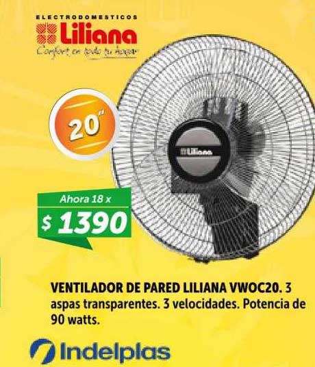 Ventilador de Pared Liliana VWOC20 20 90 Watts - Casa del Audio