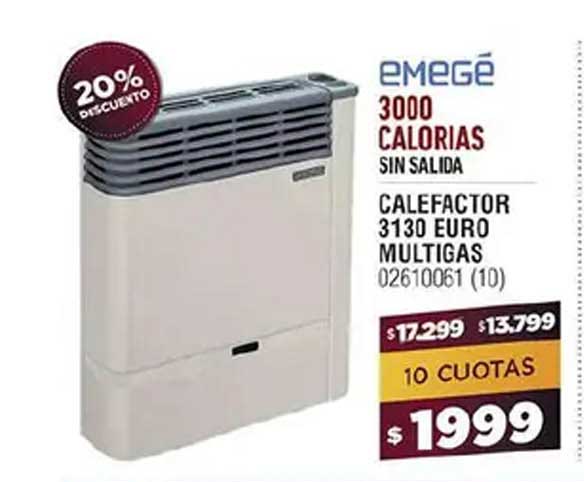 Bringeri Emegé Calefactor 3130 Euro Multigras 20% Descuento