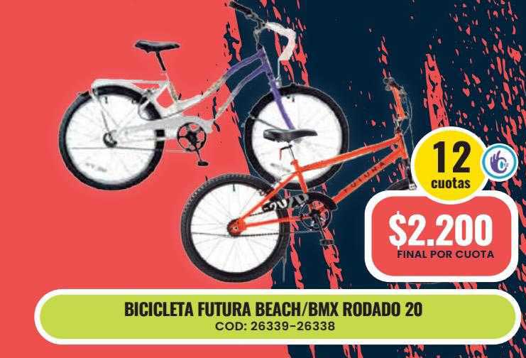 Maxiconsumo Bicicleta Futura Beach Bmx Rodado 20