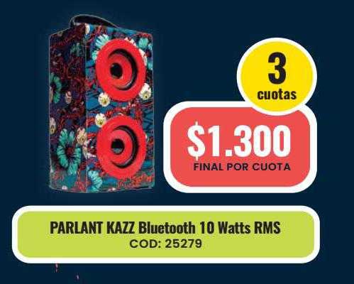 Maxiconsumo Parlant Kazz Bleutooth 10 Watts Rms