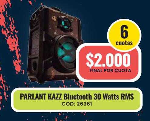 Maxiconsumo Parlant Kazz Bluetooth 30 Watts Rms