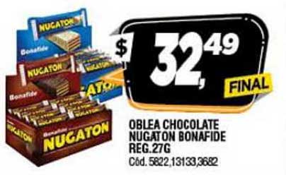 Supermercados Yaguar Oblea Chocolate Nugaton Bonafide Reg. 27g