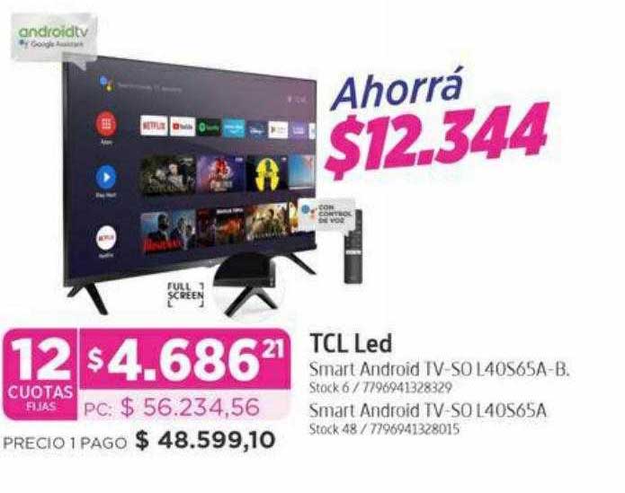 Blancoamor Tcl Led Smart Android Tv-so L40s65a-b