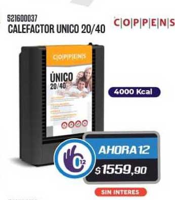 Pacman 521600037 Calefactor Unico 20 40 Coppens