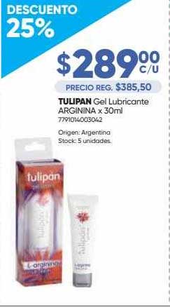 Farmacias Del Centro Tulipan Gel Lubricante Arginina Descuento 25%