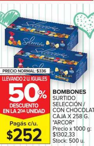 Carrefour Market Bombones Surtido Selección - Con Chocolate Caja X 258 G. 