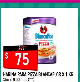 Oferta Harina Para Pizza Blancaflor X 1 Kg En Changomas