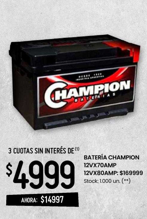 Changomas Batería Champion 12vx70amp 12vx80amp