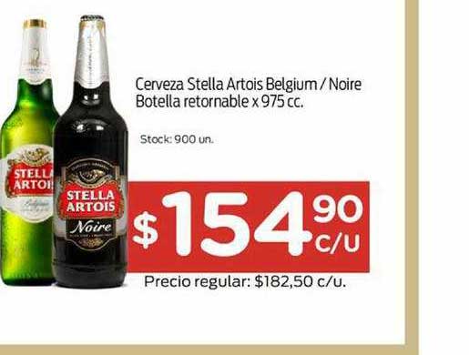 Super Mami Cerveza Stella Artois Belgium - Noire Botella Retornable X 975 Cc.