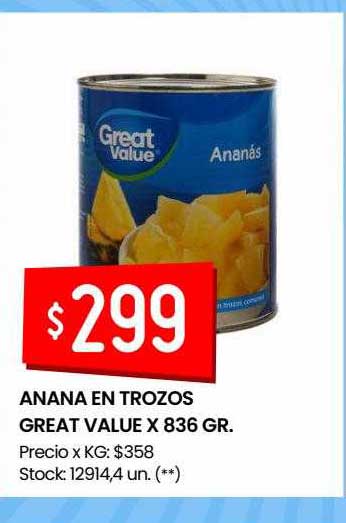 Walmart Anana En Trozos Great Value
