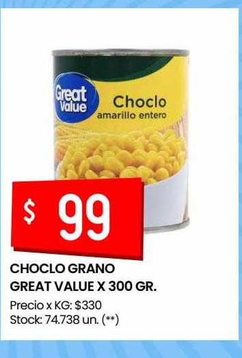 Walmart Choclo Grano Great Value