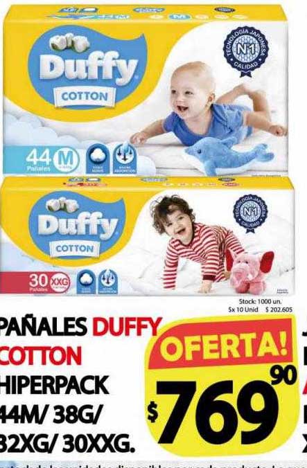 Supermercados Caracol Pañales Duffy Cotton Hiperpack