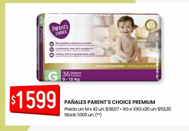 Walmart Pañales Parent's Choice Premium
