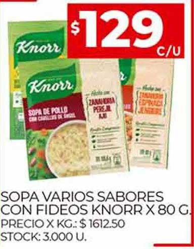 Supermercados DIA Sopa Varios Sabores Con Fideos Knorr