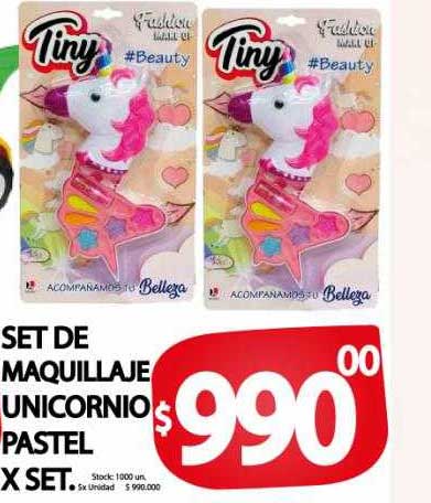 Oferta Set De Maquillaje Unicornio Pastel X Set en Supermercados Mariano Max