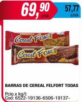 Felfort Cerealfort Barra de Cereal - Tienda Online El Banquito