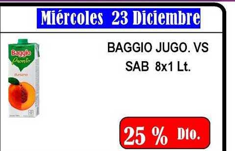 Dulcenter Baggio Jugo. Vs Sab 8x1 Lt.