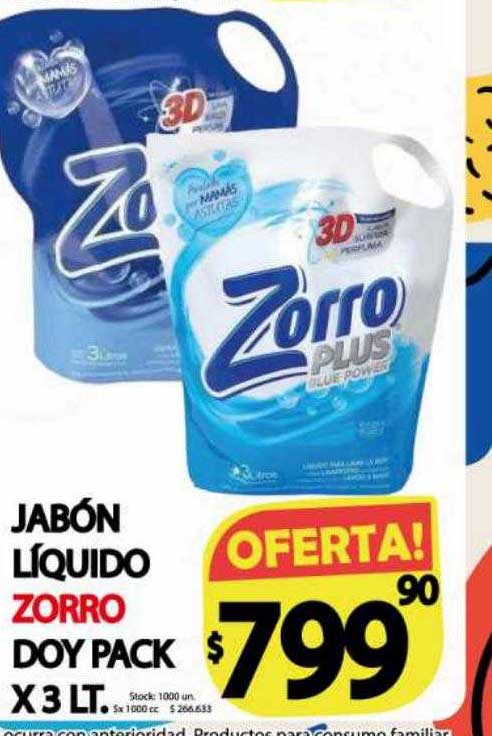 Supermercados Becerra Jabón Líquido Zorro Doy Pack