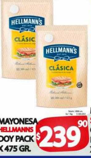 Supermercados Becerra Mayonesa Hellmanns Doy Pack