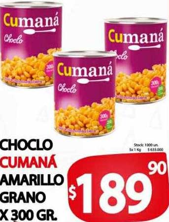 Supermercados Mariano Max Choclo Cumaná Amarillo Grano