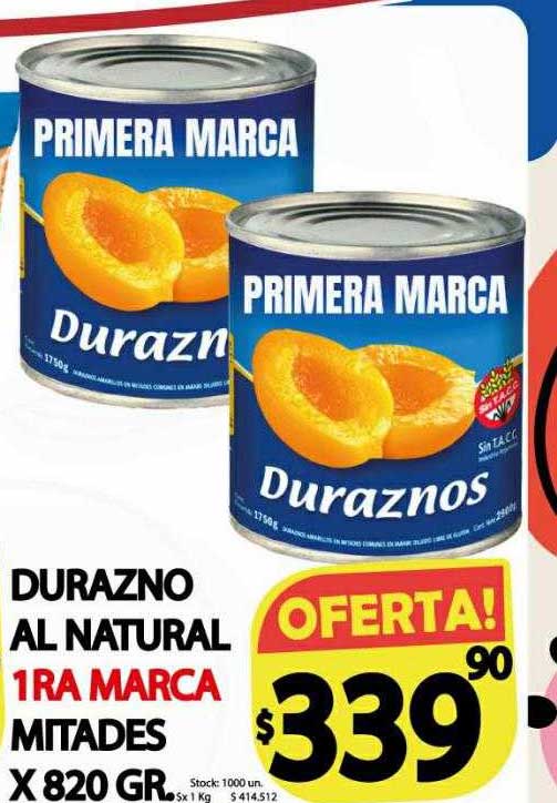 Supermercados Mariano Max Durazno Al Natural 1ra Marca Mitades