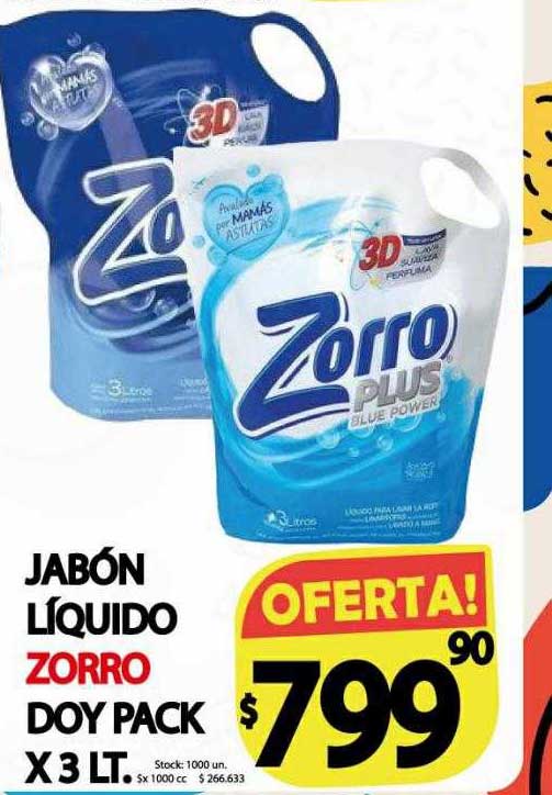 Supermercados Mariano Max Jabón Líquido Zorro Doy Pack