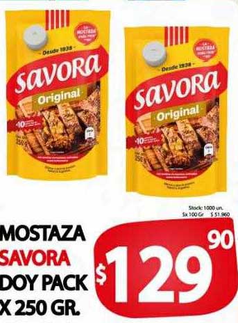 Supermercados Mariano Max Mostaza Savora Doy Pack