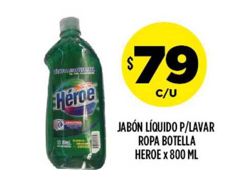 Príncipe Insatisfactorio Validación Oferta Jabón Líquido P-lavar Ropa Botella Heroe en Supermercados Toledo