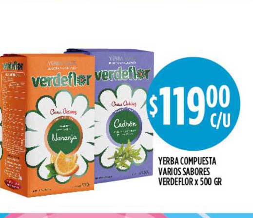 Oferta Yerba Compuesta Varios Sabores Verdeflor en Supermercados Toledo
