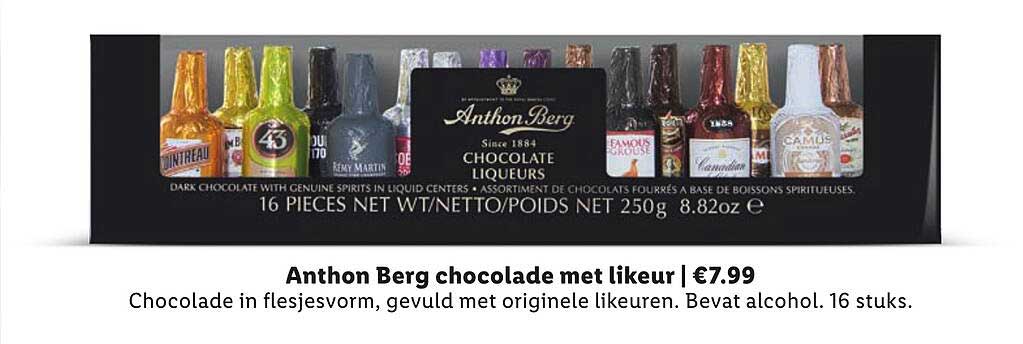 Anthon Berg chocolade met likeur