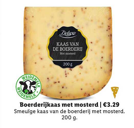 Boerderijkaas met mosterd