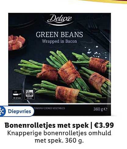 Bonenrolletjes met spek